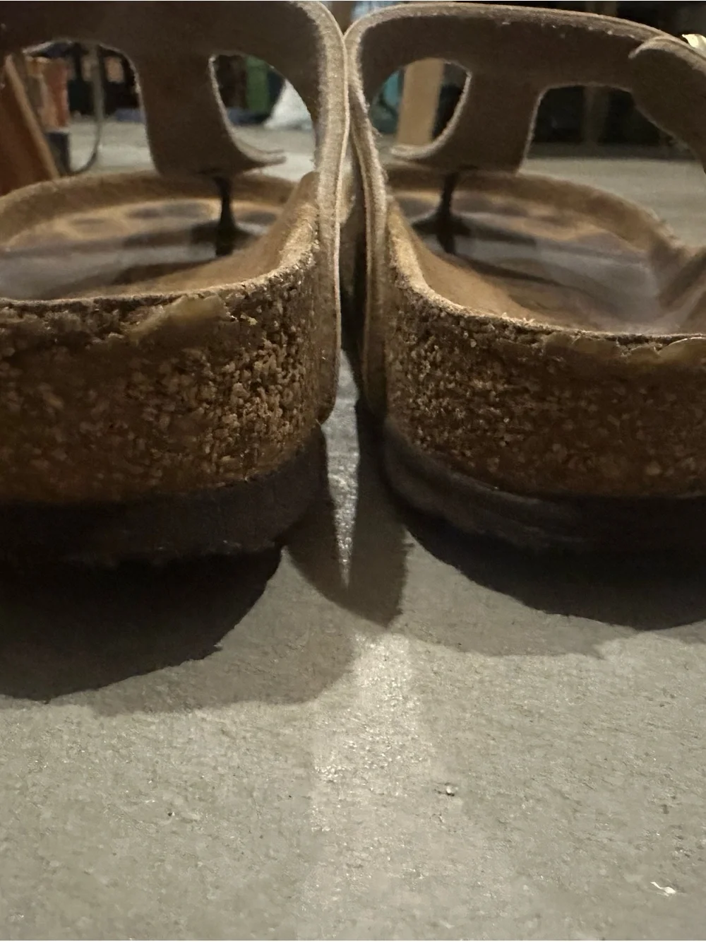 Birkenstock Metallic Gold Thong Sandals with Buckle